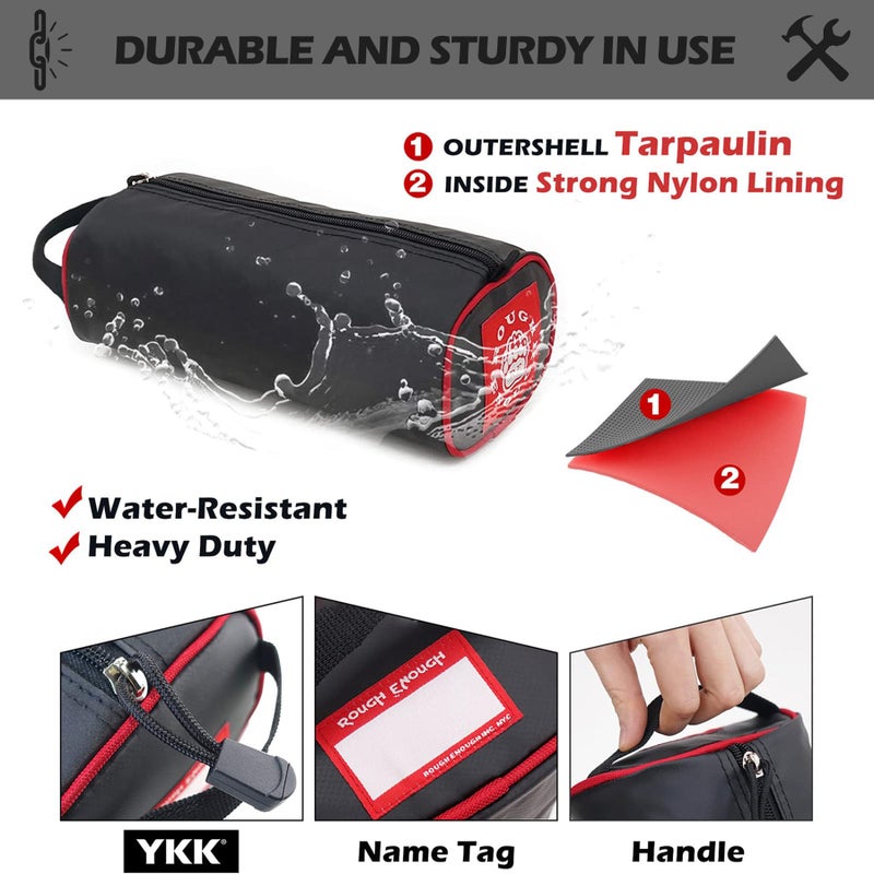 RE ROUGH ENOUGH Rough Enough Small Tool Bag Pouch with YKK Zipper Compact Portable Tool Organizer for Motorcycle, Travel, DIY and Tools Storage - Image 3